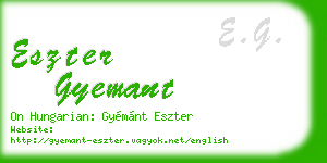 eszter gyemant business card