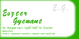 eszter gyemant business card